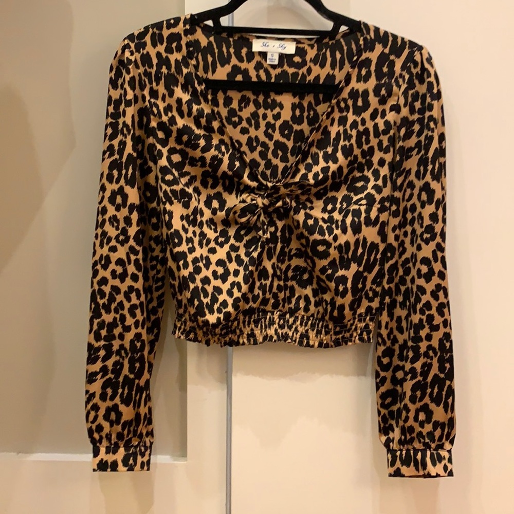 Cheetah print blouse